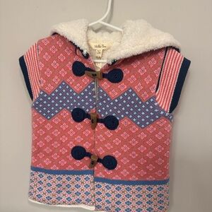 Matilda Jane Pink and Blue Patterned Kids Vest